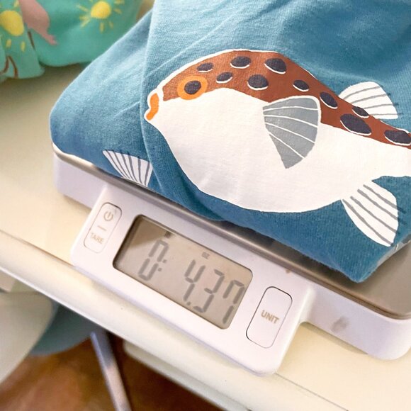 Tea Collection Blue Pufferfish Tee, Size 10 - Picture 5 of 5